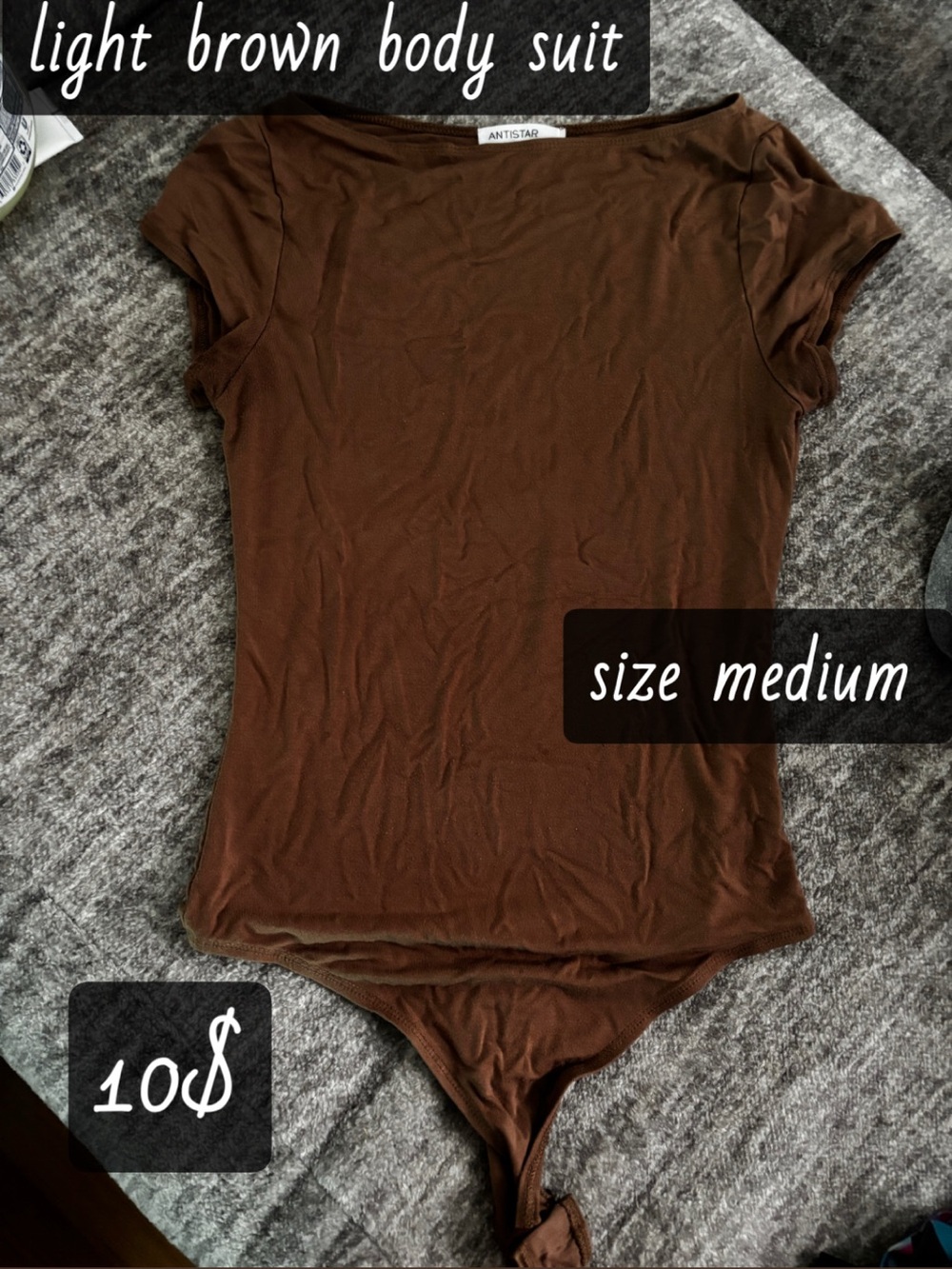 Women's Light Brown Bodysuit - Medium